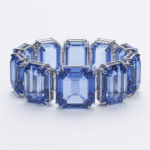 ブルーカイヤナイト エメラルドカットブレスレットPt950