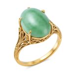 グリーンジェード オーバルリング